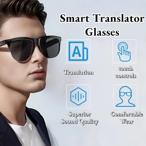 Ai Translation Glasses - 137 Languages TR90 PC UV400