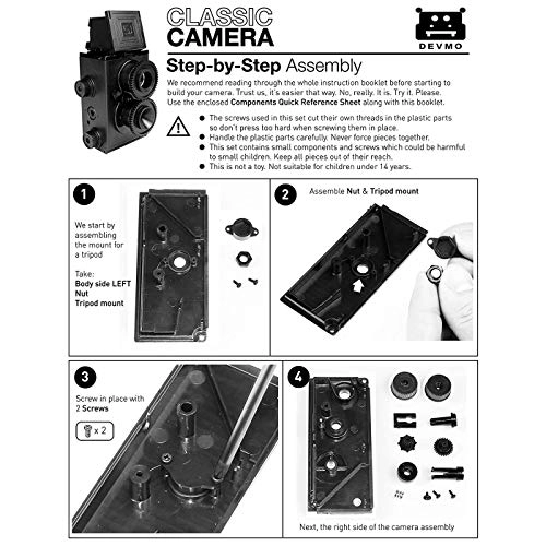 Twin Lens Reflex Camera - DIY 2 pcs 35mm Kit