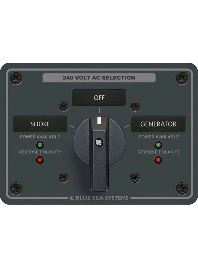 Blue Sea Systems AC Rotary Switch Panel - 65 Ampere 2 positions 3 Pole