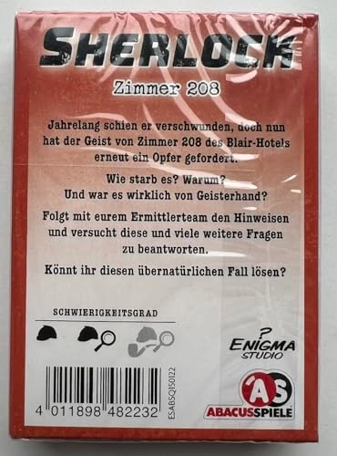 Sherlock Room 208 - Crime Card Game (German)
