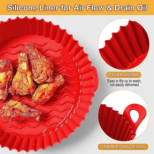 Air Fryer Silicone Liners - Silicone 2 Pack