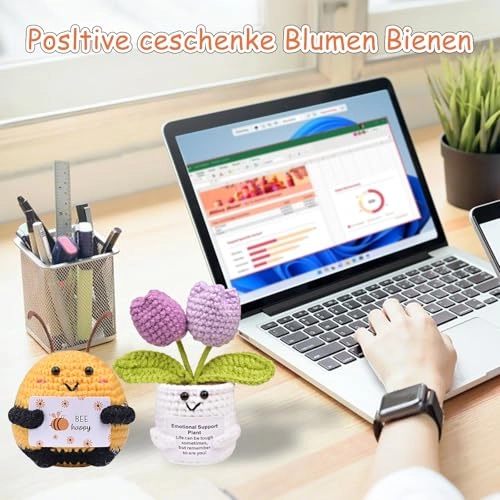 Pocket Hug Bee 8.5 cm + Sunflowers Lucky Charm 15 cm