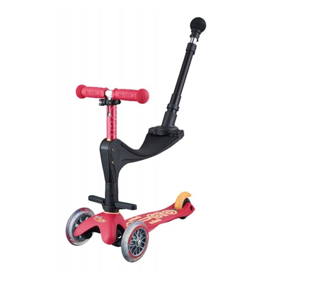 Mini 3 in 1 Deluxe Eco 3-Wheel Kick Scooter – 120mm LED + Seat