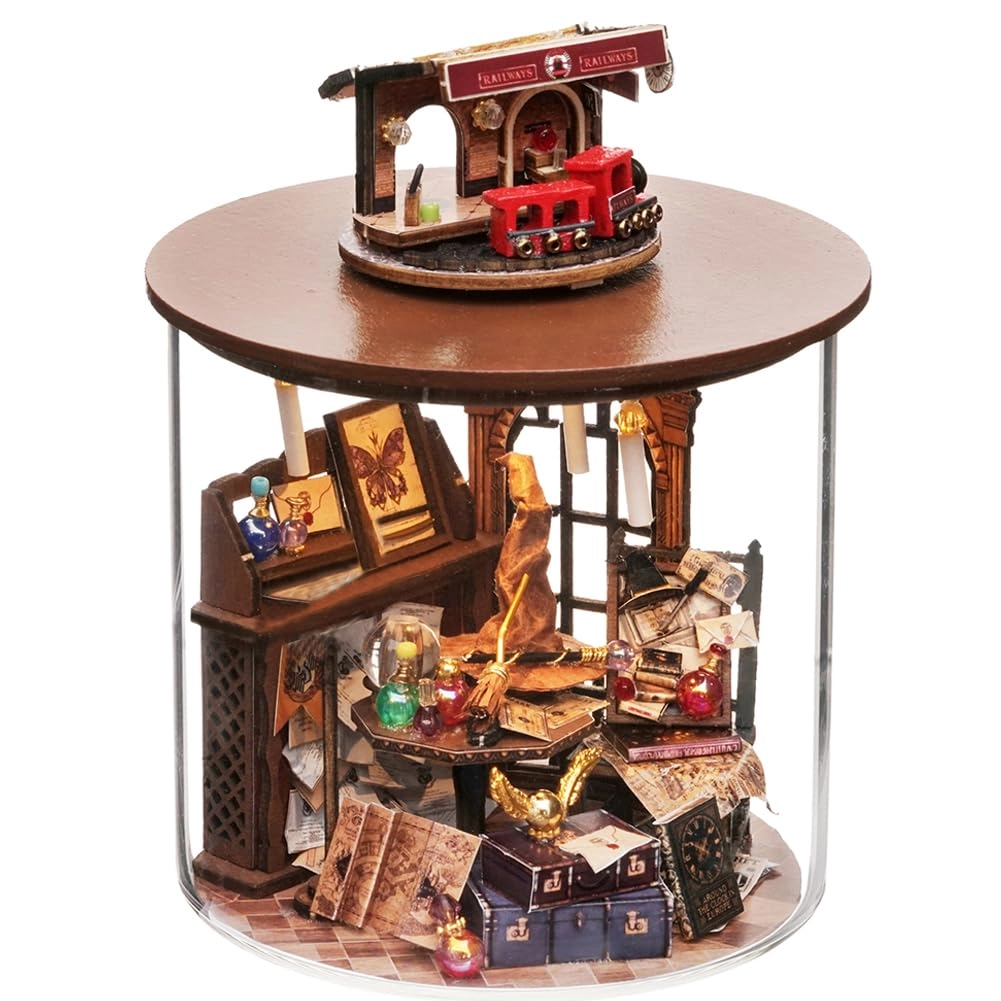 3D Wooden Puzzle Bookshelf Insert - Library of Books 1:24