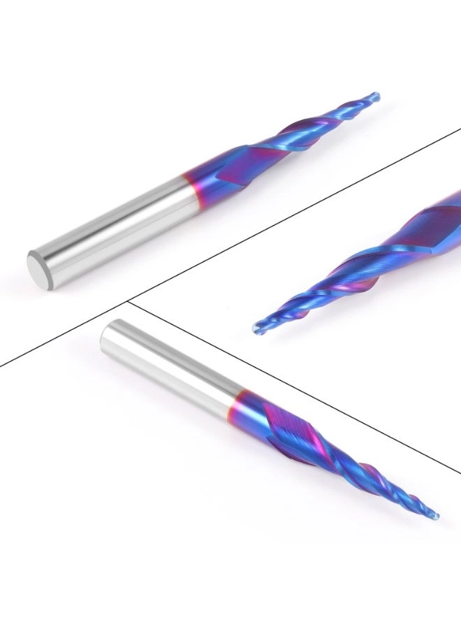 Tapered Ball Nose End Mill - 1.0MM 5PCS 4MM