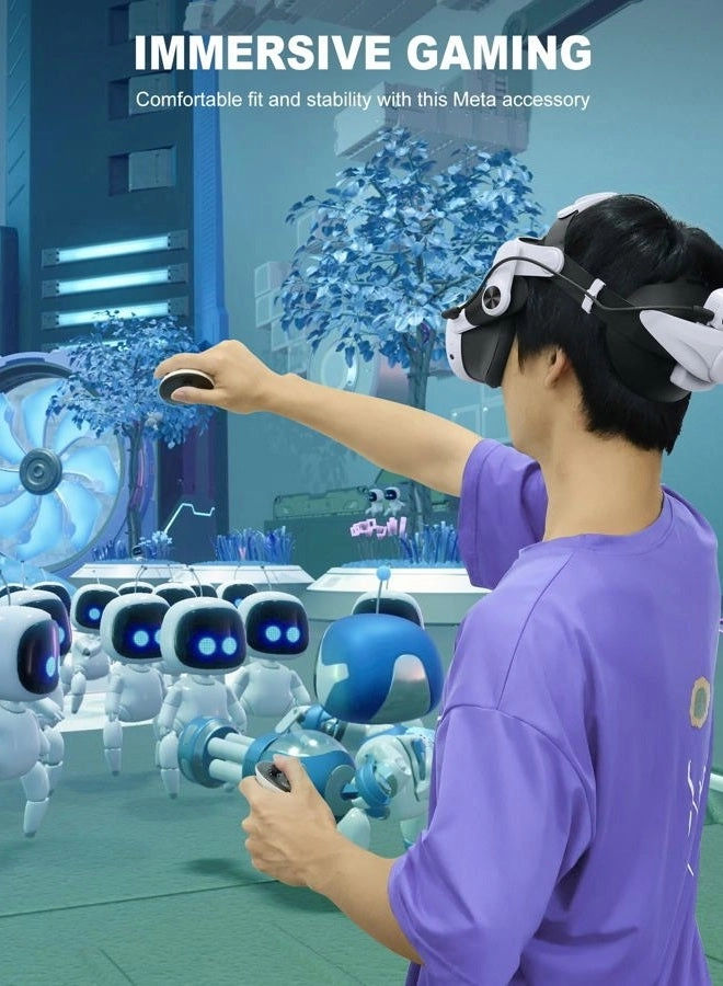 Head Strap - White + Digital Display Battery Pack + Charger Dock