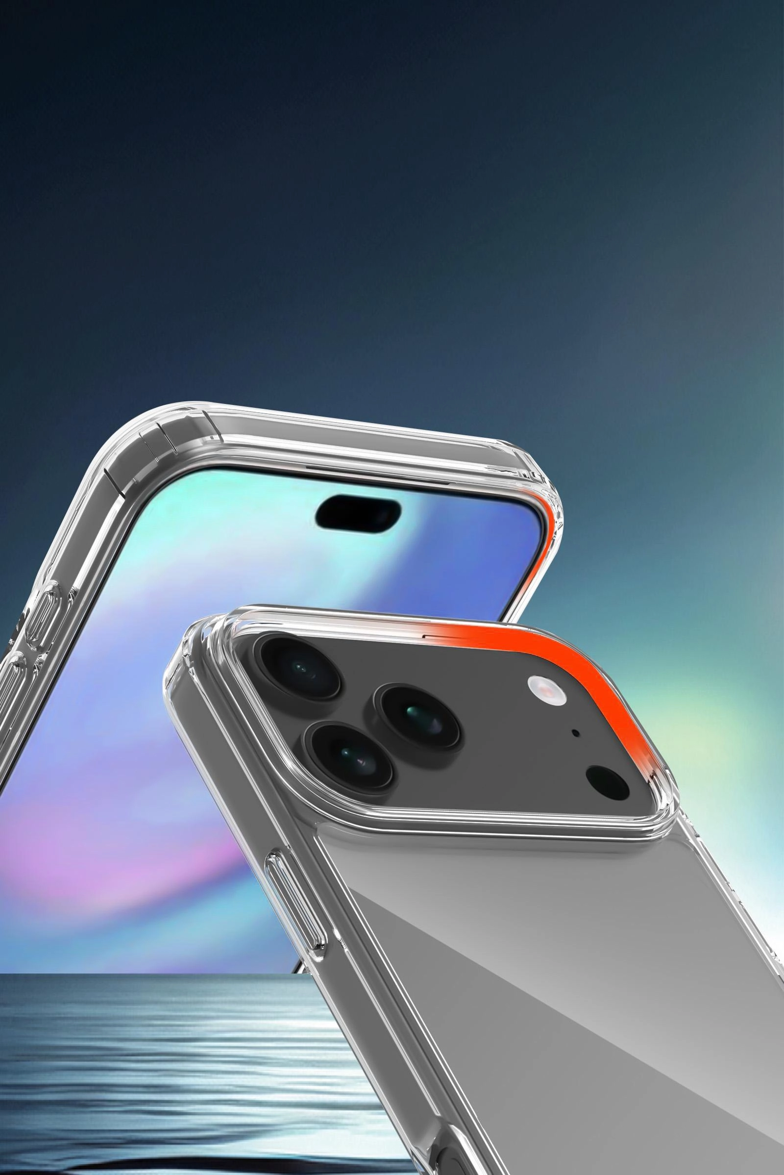 TR-CC1002 Hard Shell Clear Bumper Case for iPhone 17 Pro