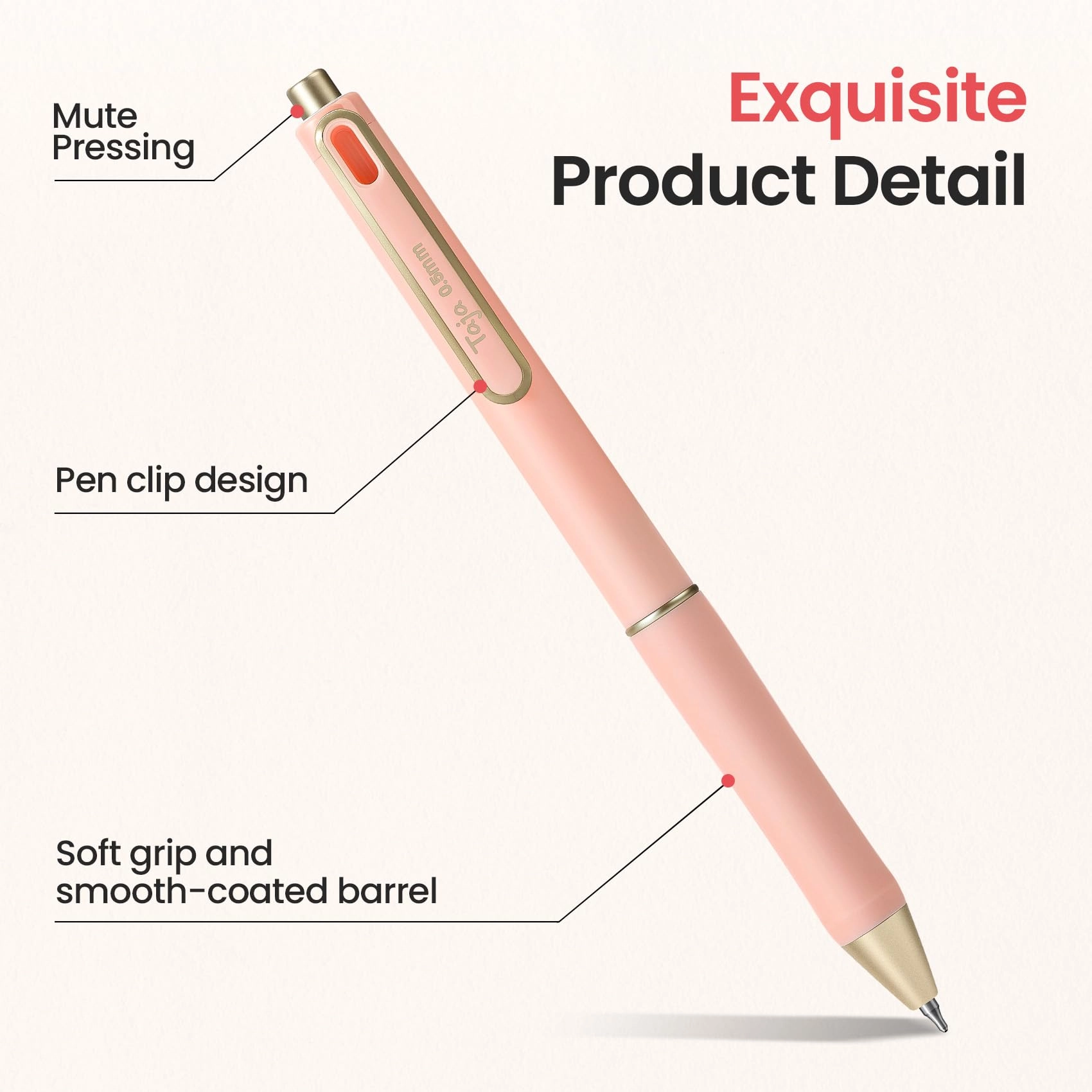 Gel Pens - 6 Pcs 0.5mm
