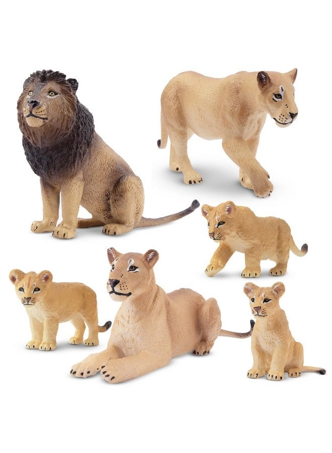 Jungle Animals - White Lion Figurines 6 pcs
