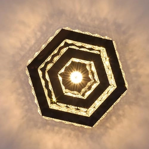 Hexagonal Crystal Chandelier - 6500K