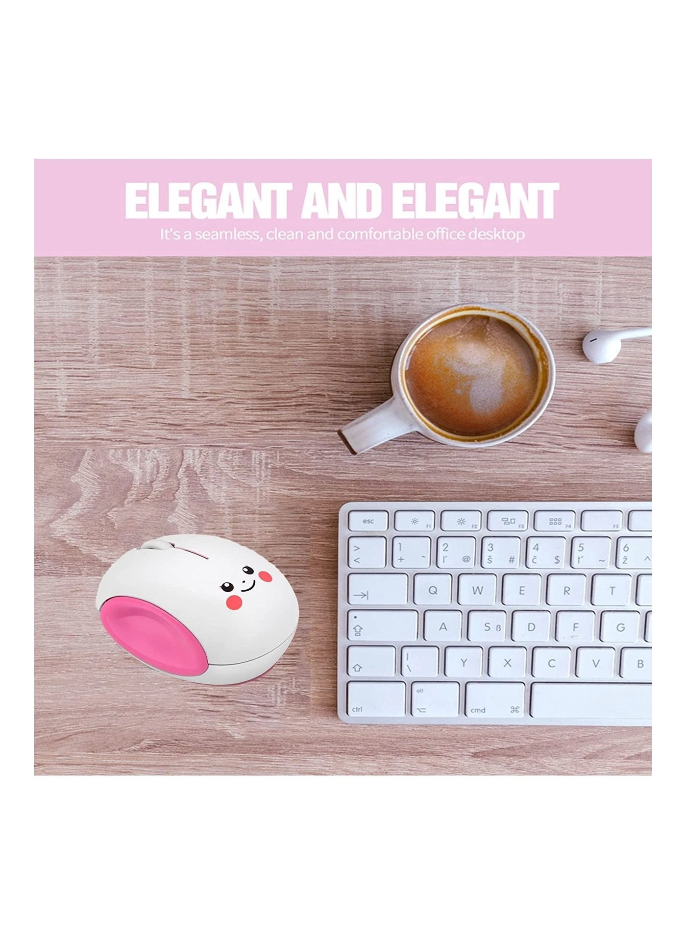 Smiley Bun Egg Shape Cartoon Mouse - Wireless