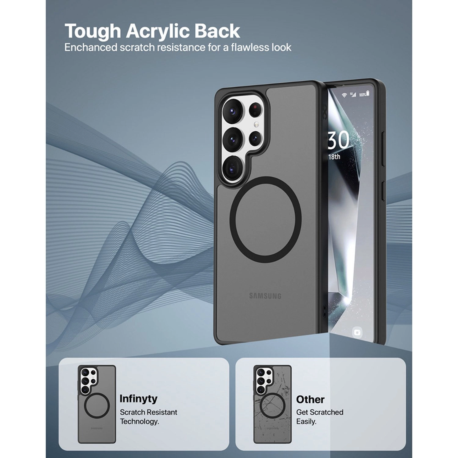 Gleam Hybrid Case with MagSafe for Samsung Galaxy S25 Ultra