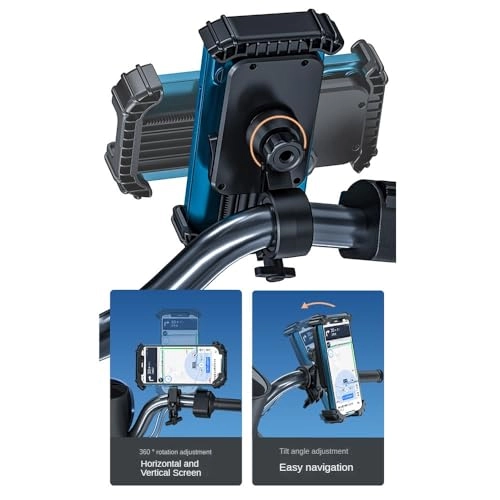 360° Rotating Bike Phone Holder - Handlebar Mount Fits 4.7-6.8 inches