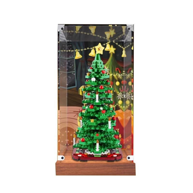 Clear Acrylic Display Case - for 40573 Wood Bottom+Background 1