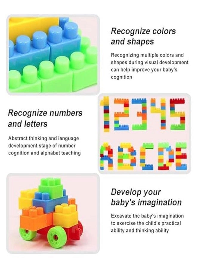 Plastic Hexagon Shape Building Blocks - 100 pcs