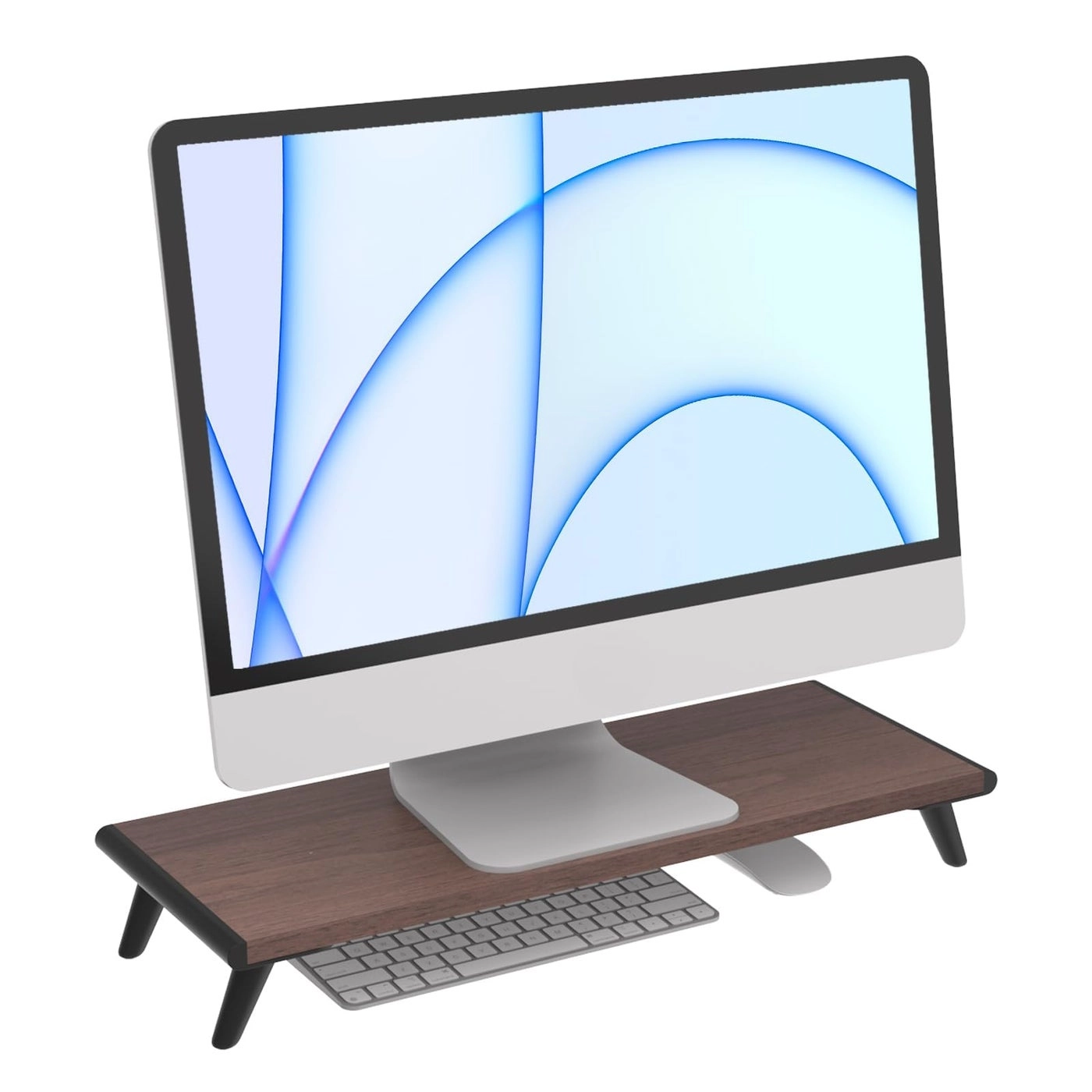 Monitor Stand Riser - 22.4" x 8.3" Natural Wood