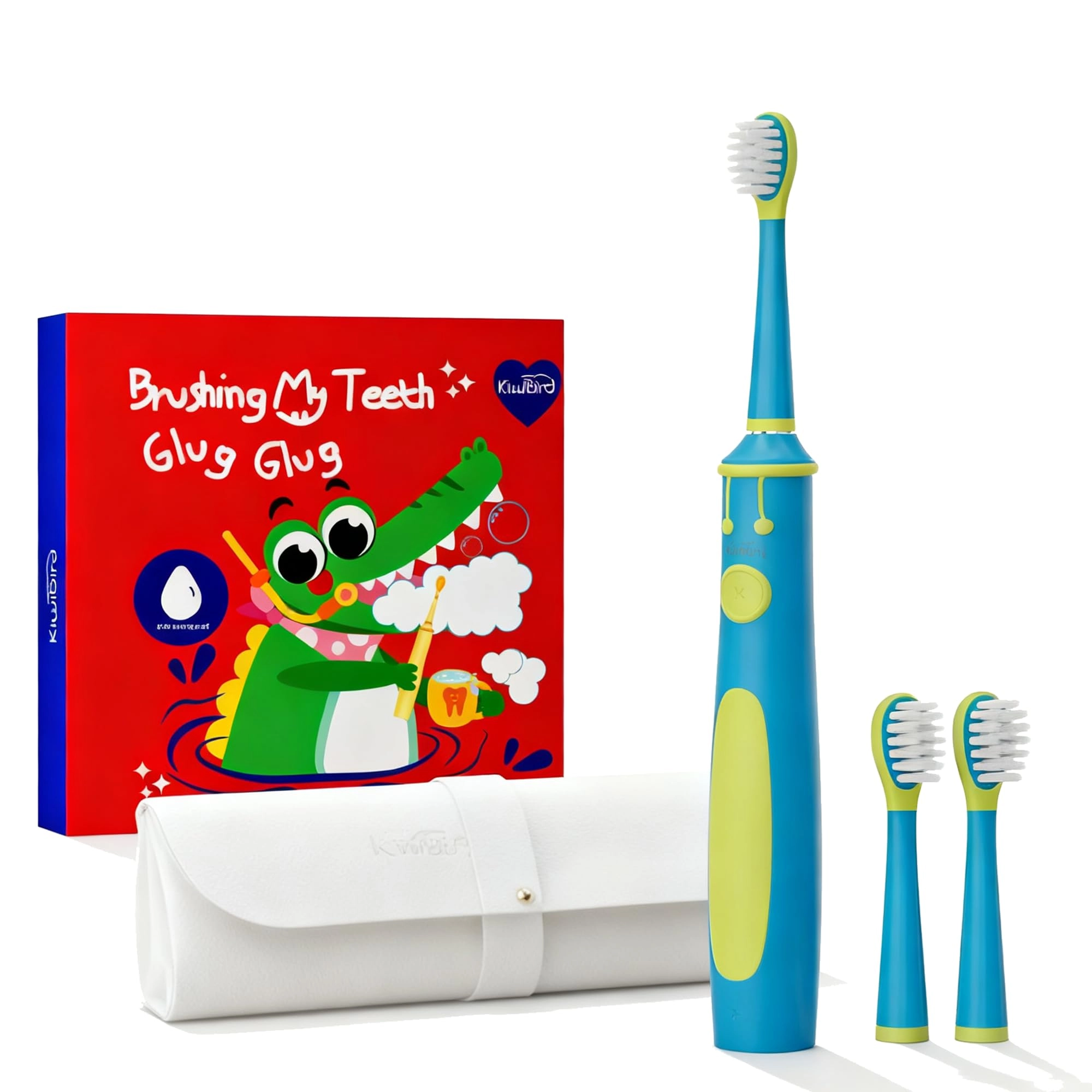 KIWIBIRD Kids Electric Toothbrush - Ages 3-10 4 Modes 45-Day Rechargeable