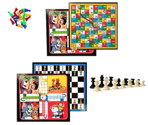 Chess & Ludo Board - 2 in 1 Reversible Foldable