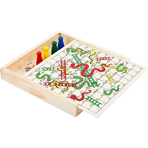 Snakes and Ladders Game To Go - Wood 100% FSC Certified