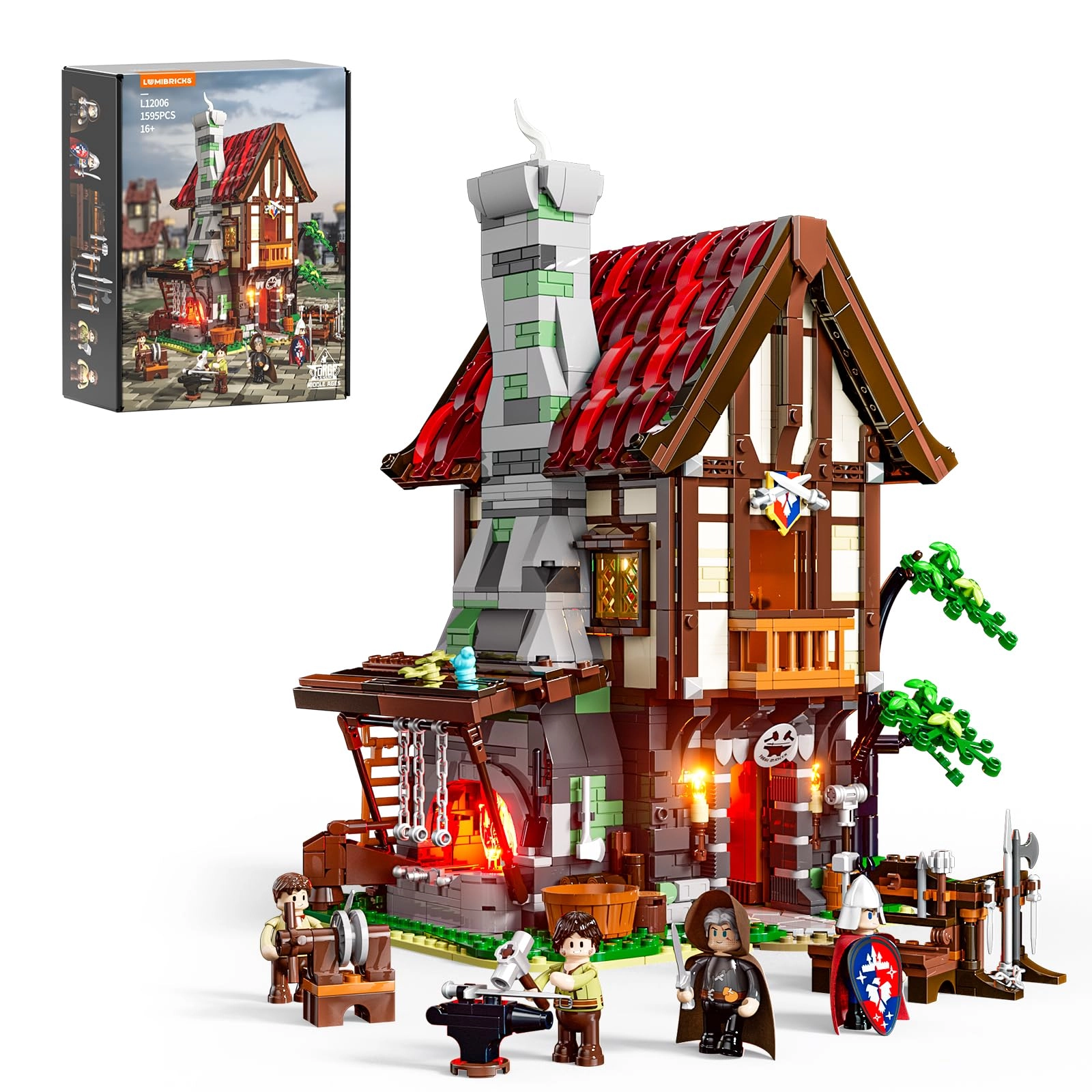 Lumibricks Medieval Forge (12006-EU) - LED lighting expandable medieval module