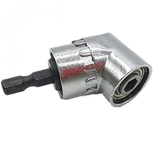 105 Degree Right Angle Driver - 1/4" Hex Shank + Magnetic Drill Bit Holder - 3pcs 60mm/100mm/150mm