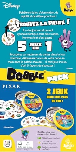 Dobble: Disney and Pixar Super Pack - Card Game (French)