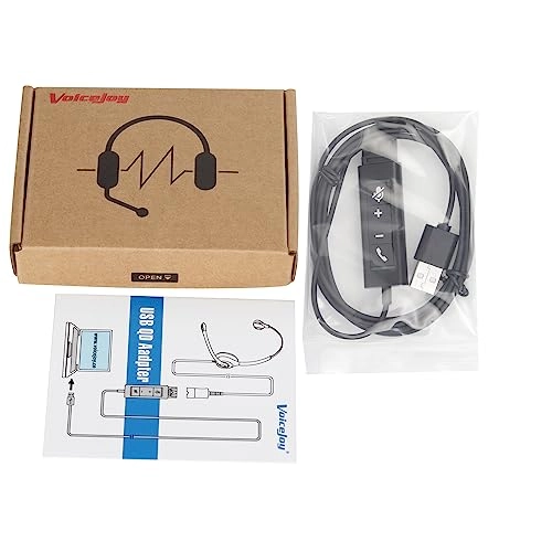 QD USB Adapter Cable for Headphone - Noise Cancellation and Echo Management