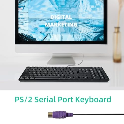 PS2 104 Keys Computer Keyboard - US Wired