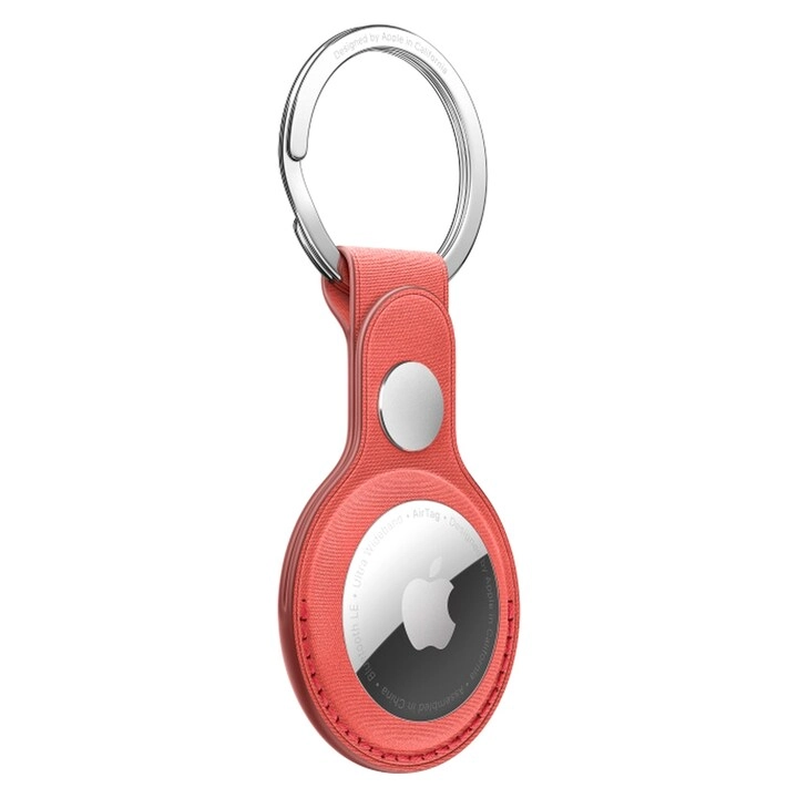AirTag FineWoven Key Ring - Coral