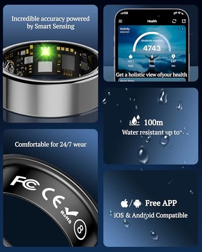 Smart Ring - IP68 Heart Rate Sleep Monitor