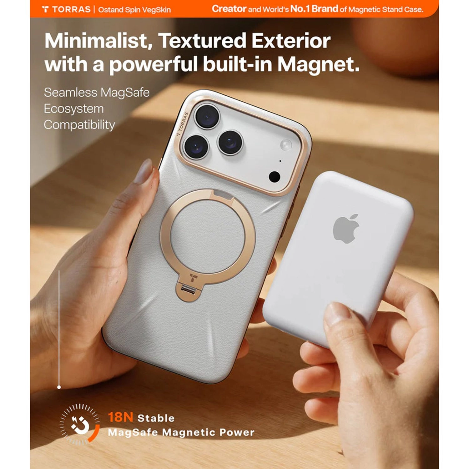 Ostand Spin VegSkin Series Case with MagSafe for iPhone 17 Pro