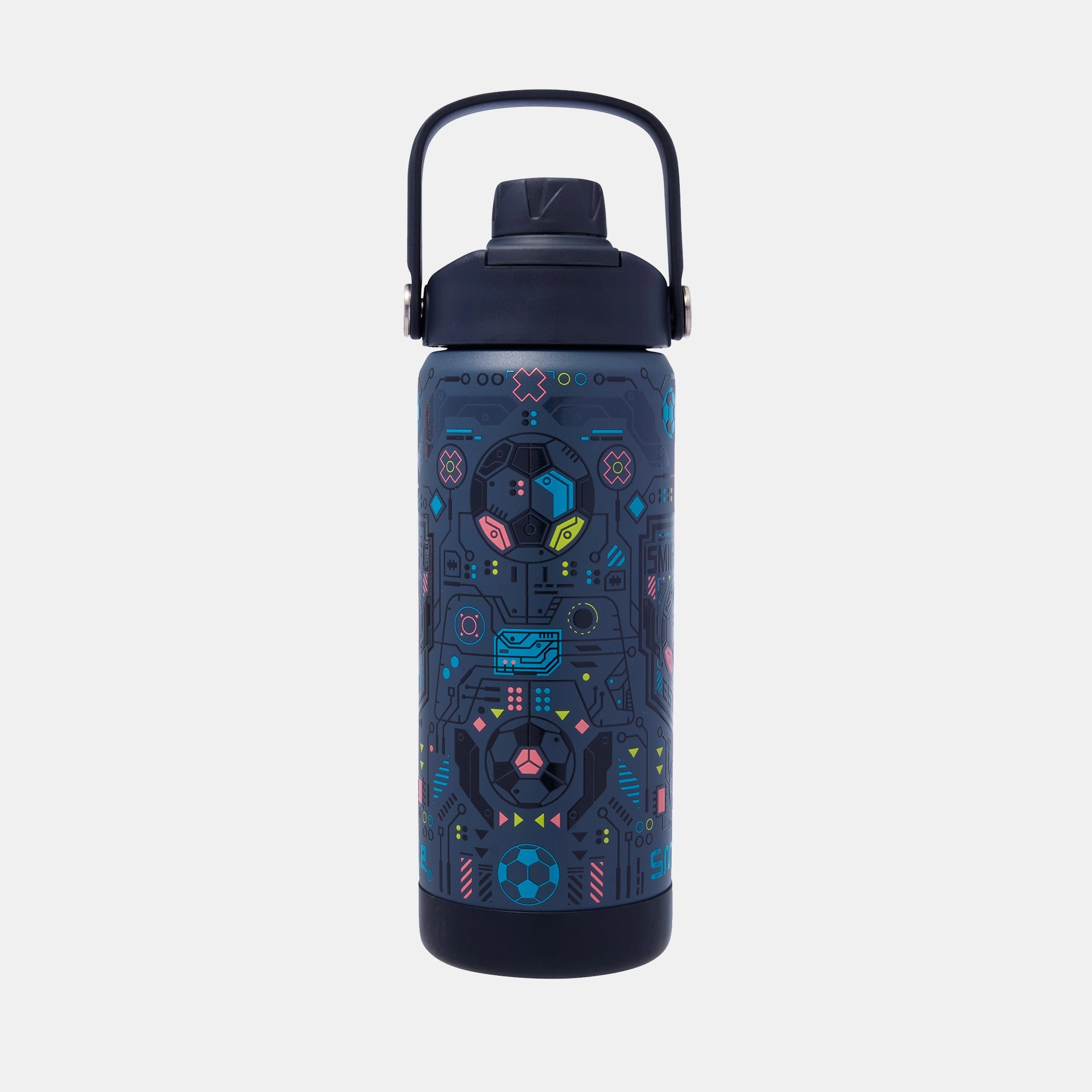 Smiggle Power Play Insulated Bottle - Flip Straw 550 ml