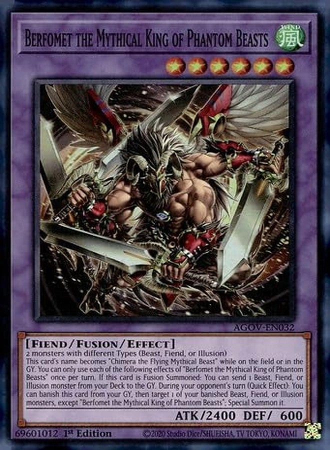Yu-Gi-Oh! Berfomet The Mythical King of Phantom Beasts - AGOV-EN032 - 1st Edition