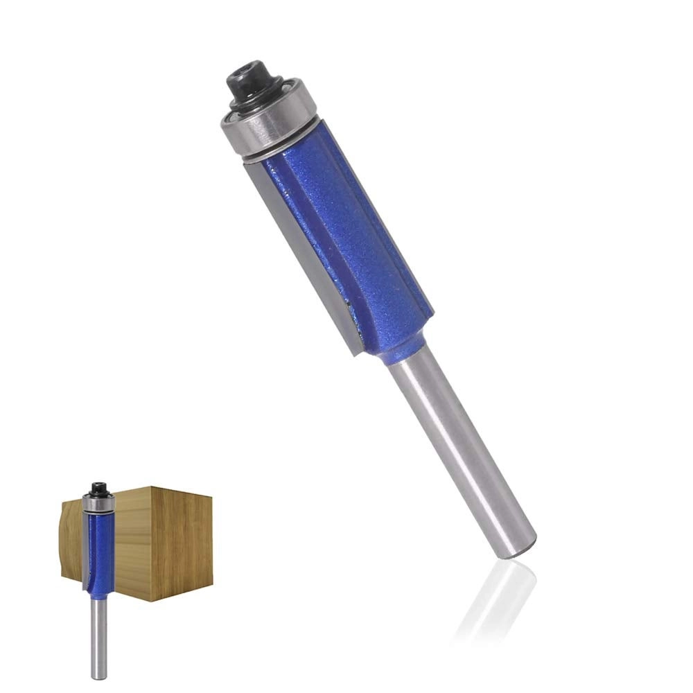 Flush Trim Router Bit - 1/4",5/16",3/8",1/2" 1/4" 4PCS