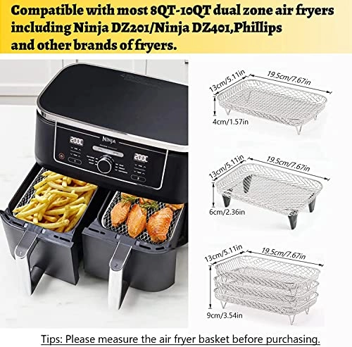 Air Fryer Rack - Stainless Steel 3 Pcs