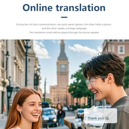 AI Translation Glasses - Bluetooth 5.3 110mAh