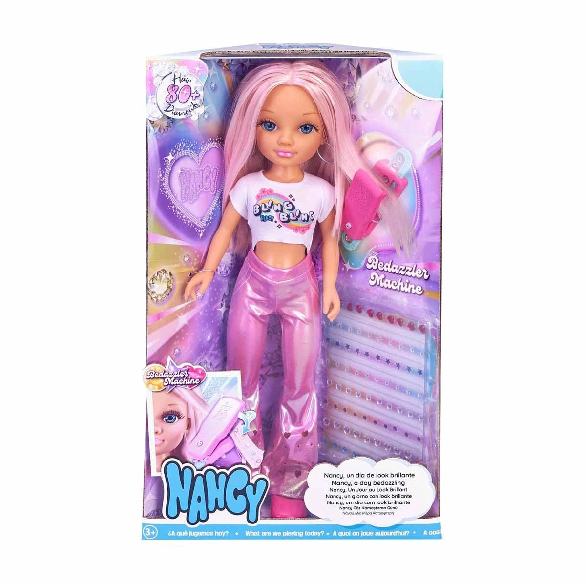 Nancy A Day of Shiny Look - Pink Hair Hair Styling and Decorating Set 100 Accessories