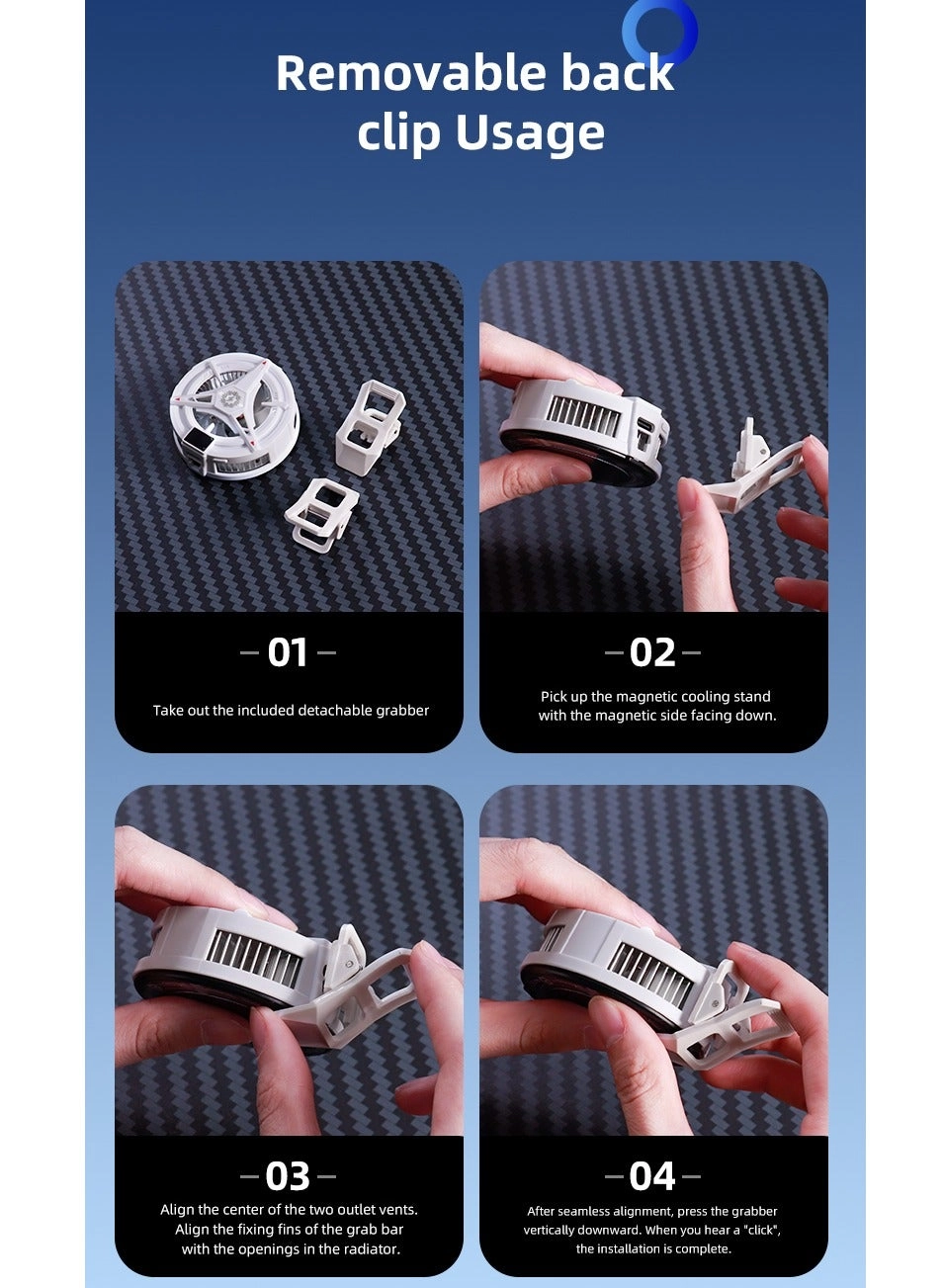 Mobile Phone Cooler - 5-Second Instant Cooling Magnetic Clip-On