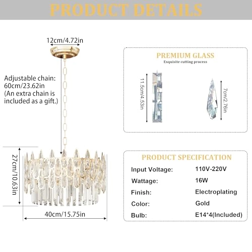 XT188-40 - 40cm Round Gold