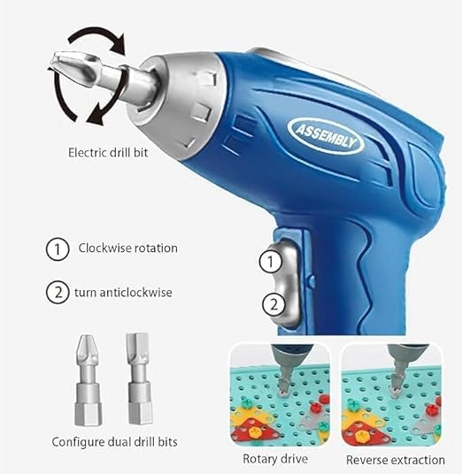 Electric Drill & Screw Set Science Technology Engineering Math - 12 months - 3 years 239 pieces