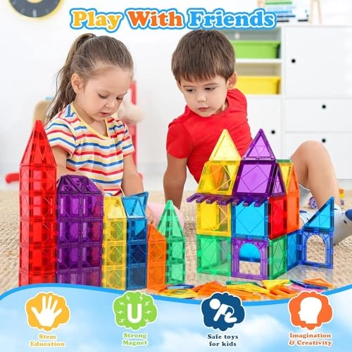 Magnetic Building Tiles - 50 pcs