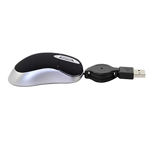 Mini Retractable Travel Optical Mouse - Wired