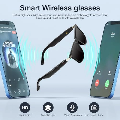 Smart Glasses - Bluetooth Hands-Free UV & Blue Light Protection