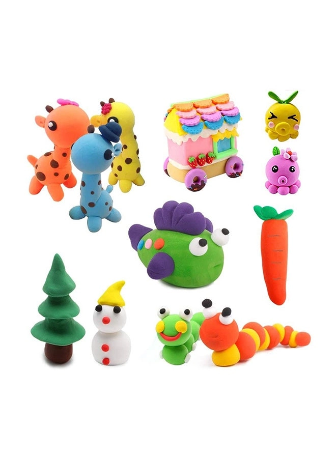 24-Piece Colours Fluffy Slime Soft Clay Diy Modelling Set - 3+ Years 24 pieces