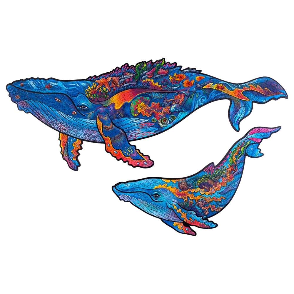 Milky Whales Wooden Puzzle (4107390-WHALES_KS) - 268 pcs