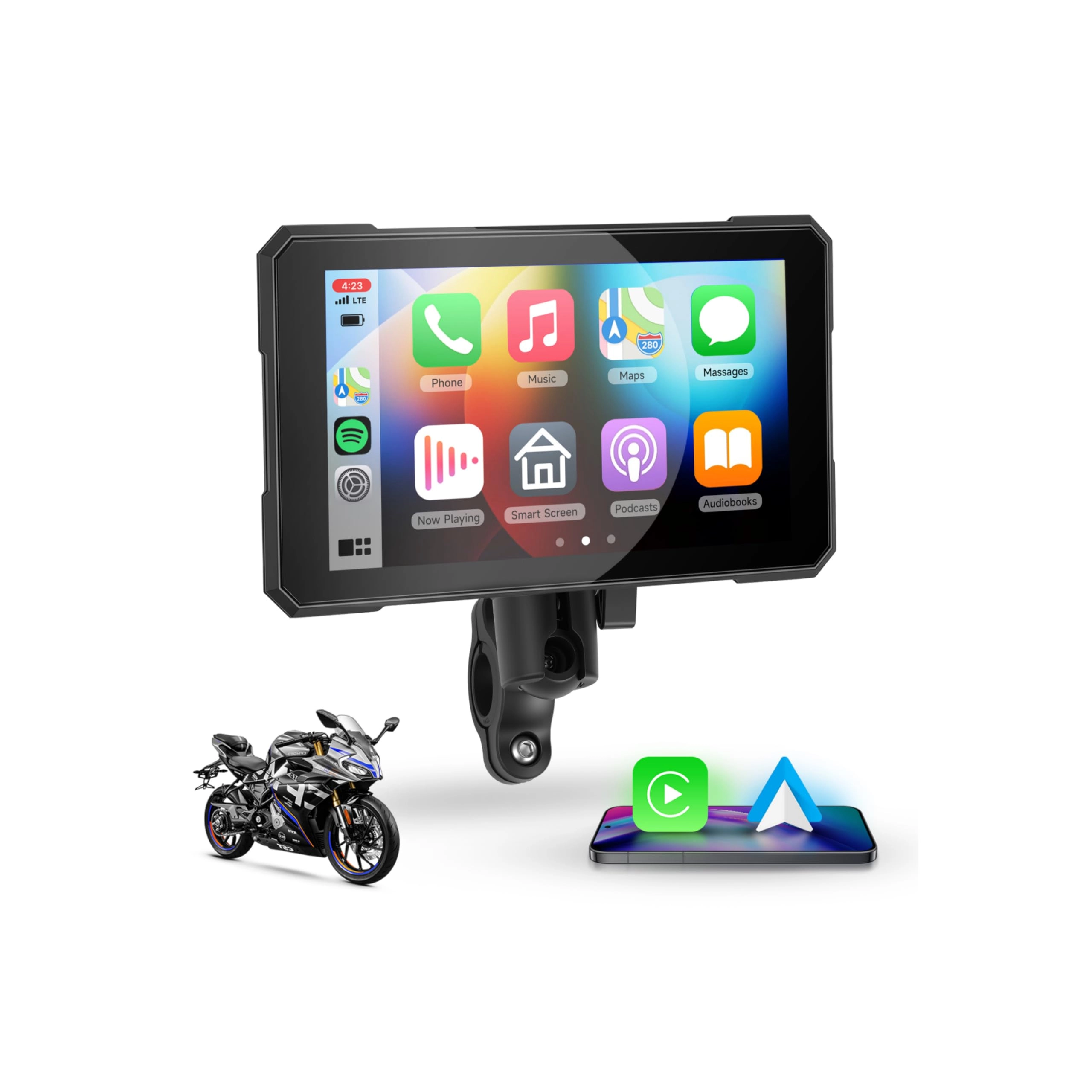 VECHTEL GPS Navigator for Motorcycles B0G41CLBG2 - 5 inch