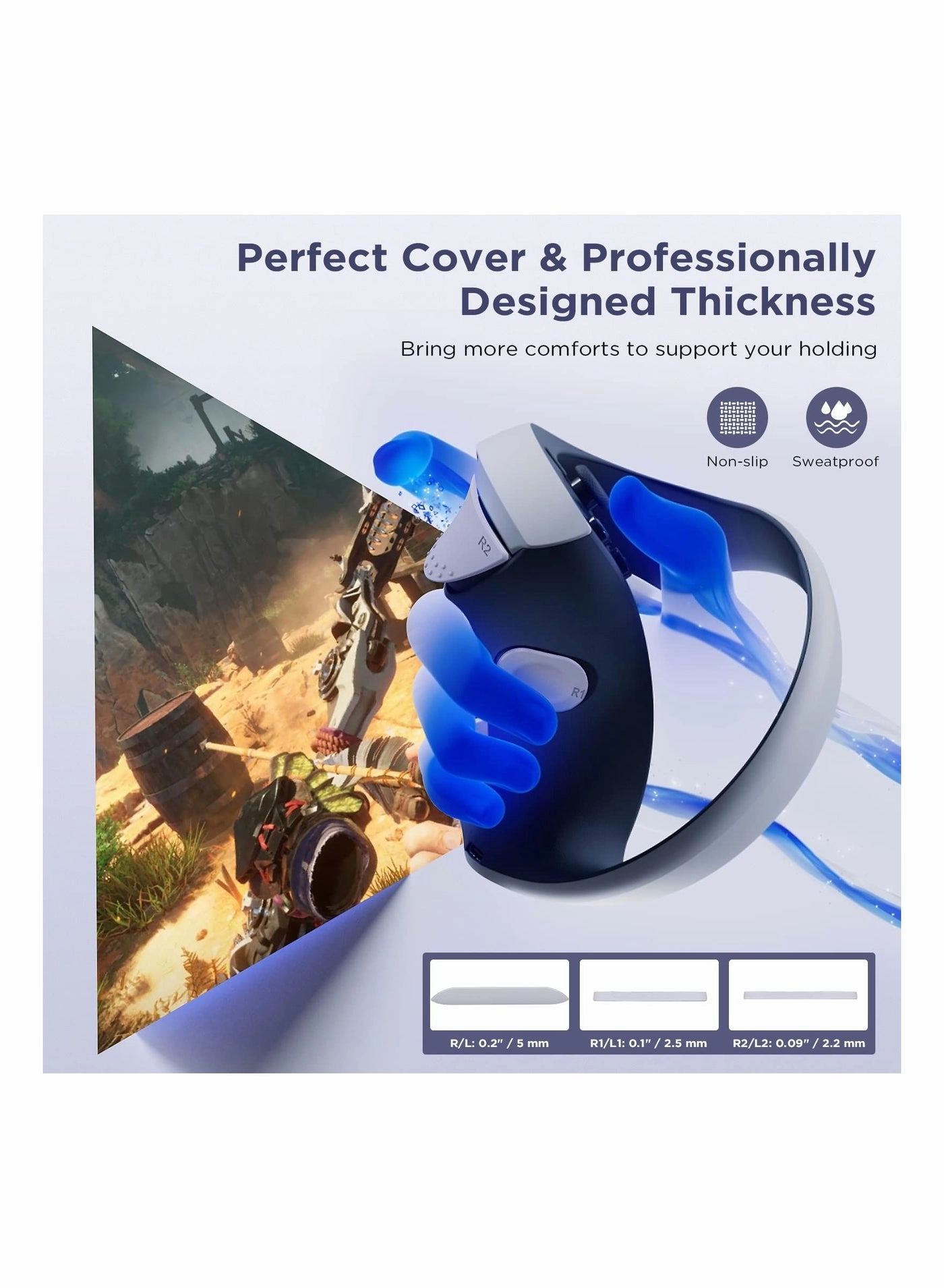 Silicone Grip Pad - 2 + VR Lens Cover - 1