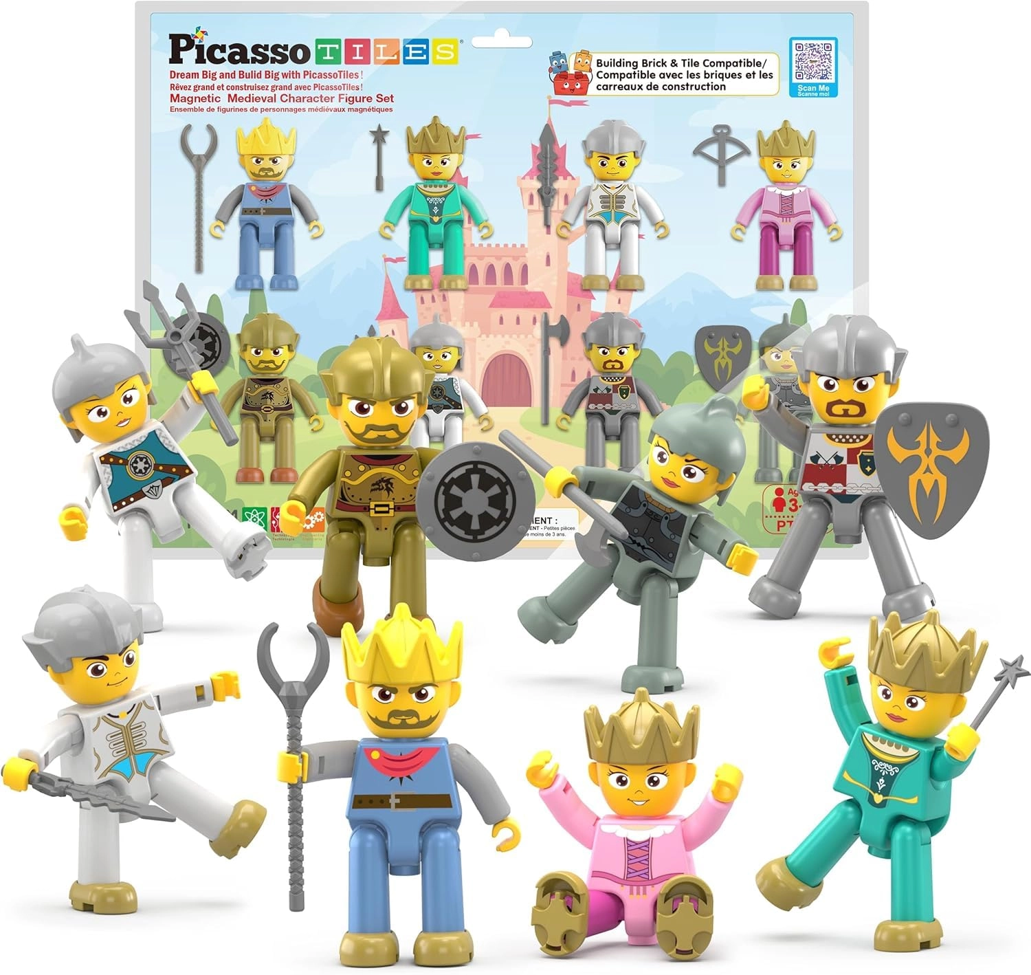 Magnetic Action Figures - King and Knights Kingdom 8 pcs
