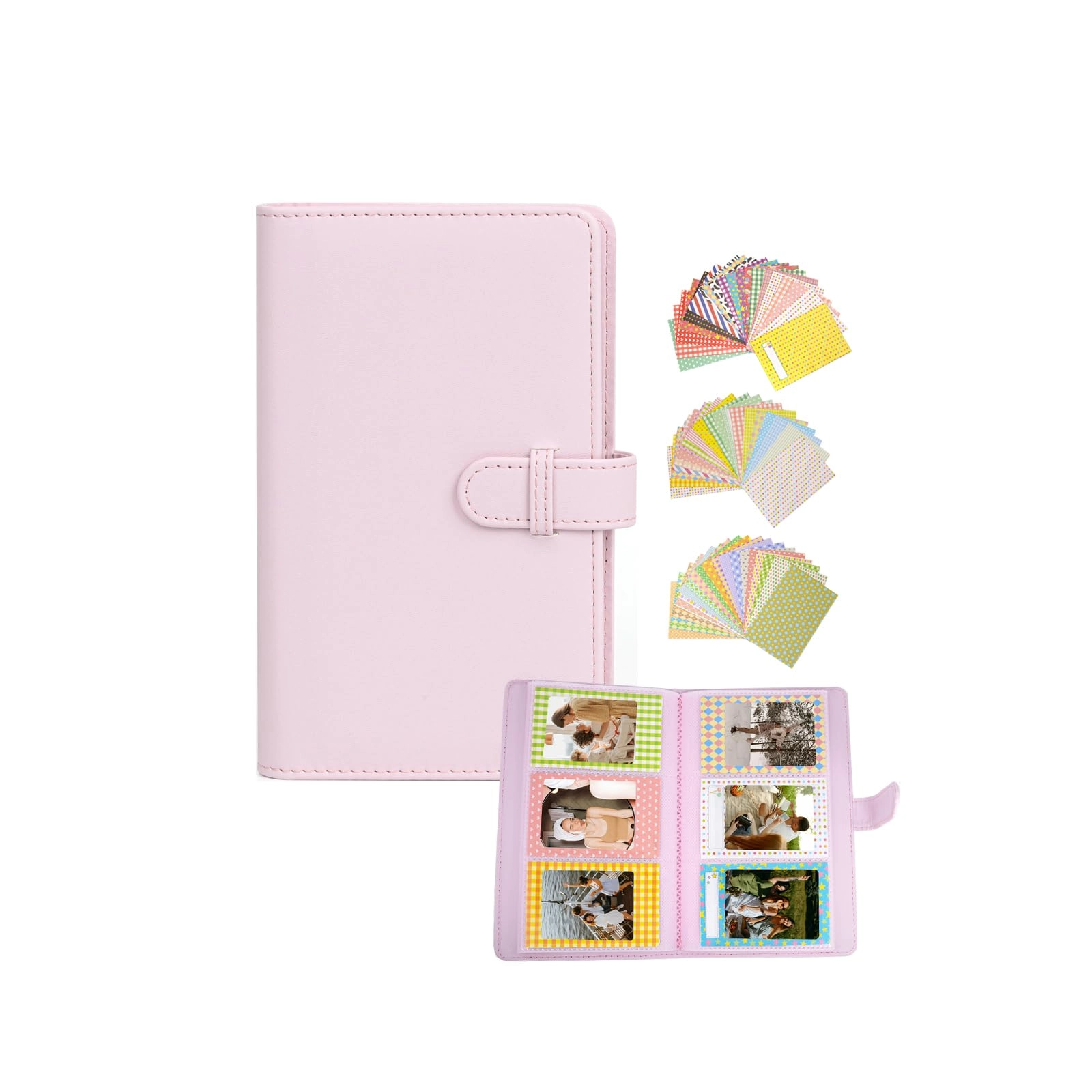2x3" 108 Pockets PU Leather Photo Album