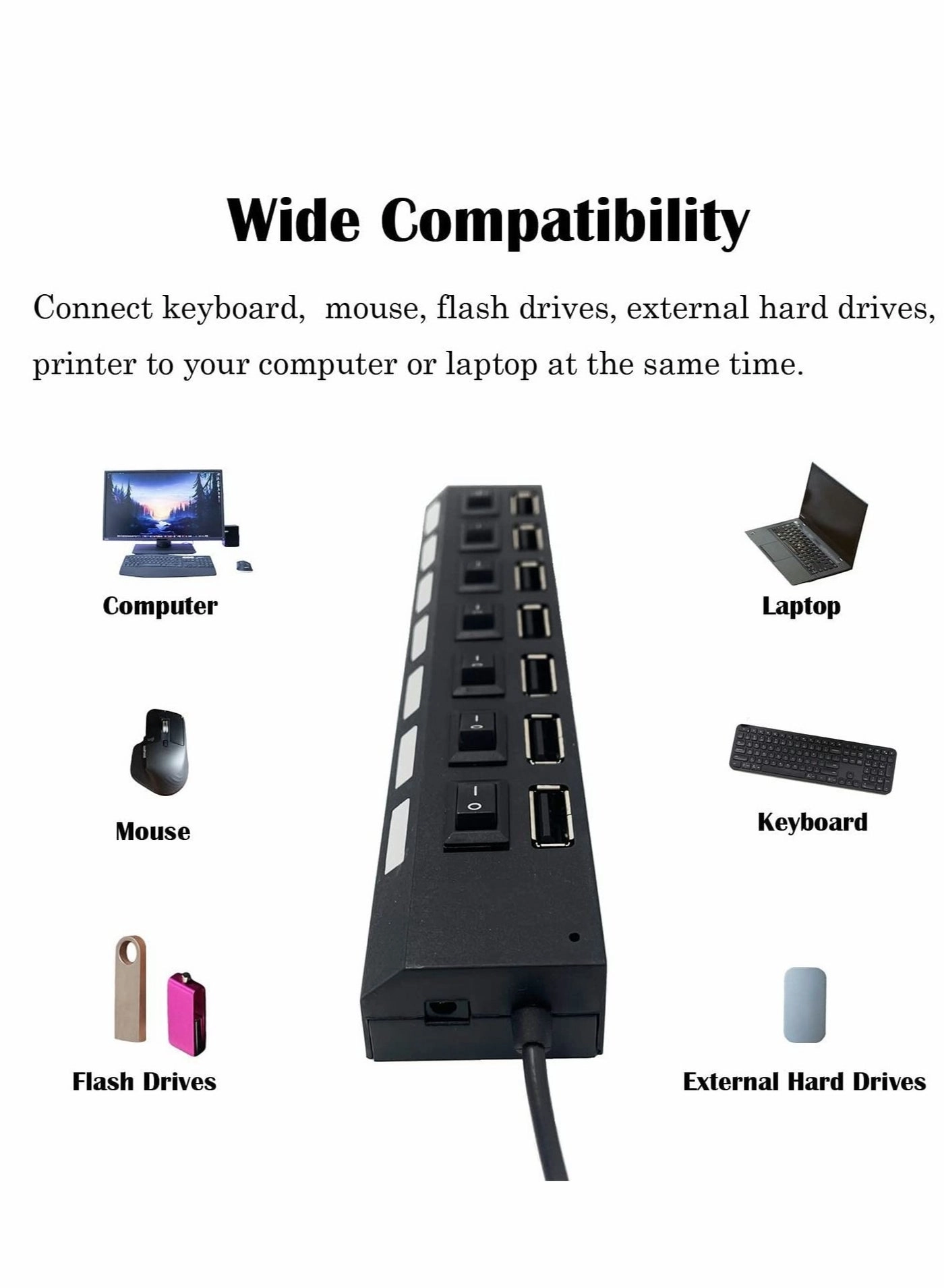7-Port USB 2.0 Hub
